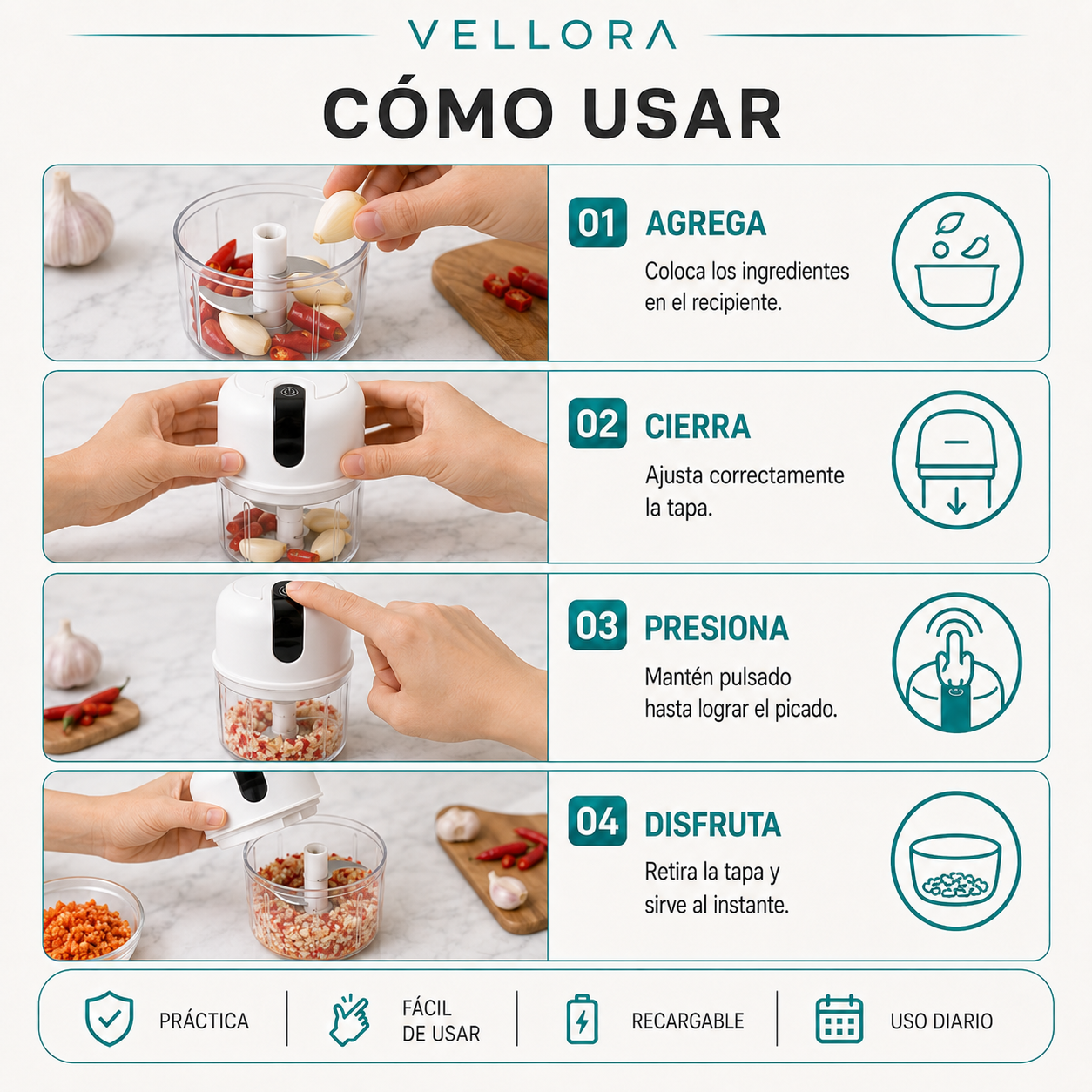 ¡Pica Ajo, Cebolla y Aliños en Segundos sin Olores, Lágrimas ni Esfuerzo! ⚡🧄