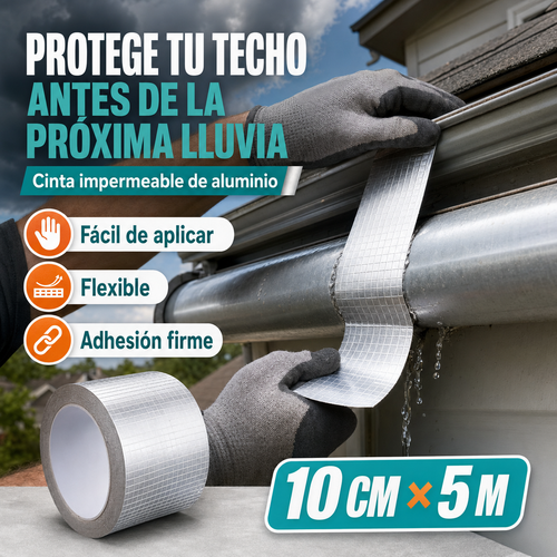 Cinta Tapa Gotera De Butilo 10cm X 5mts
