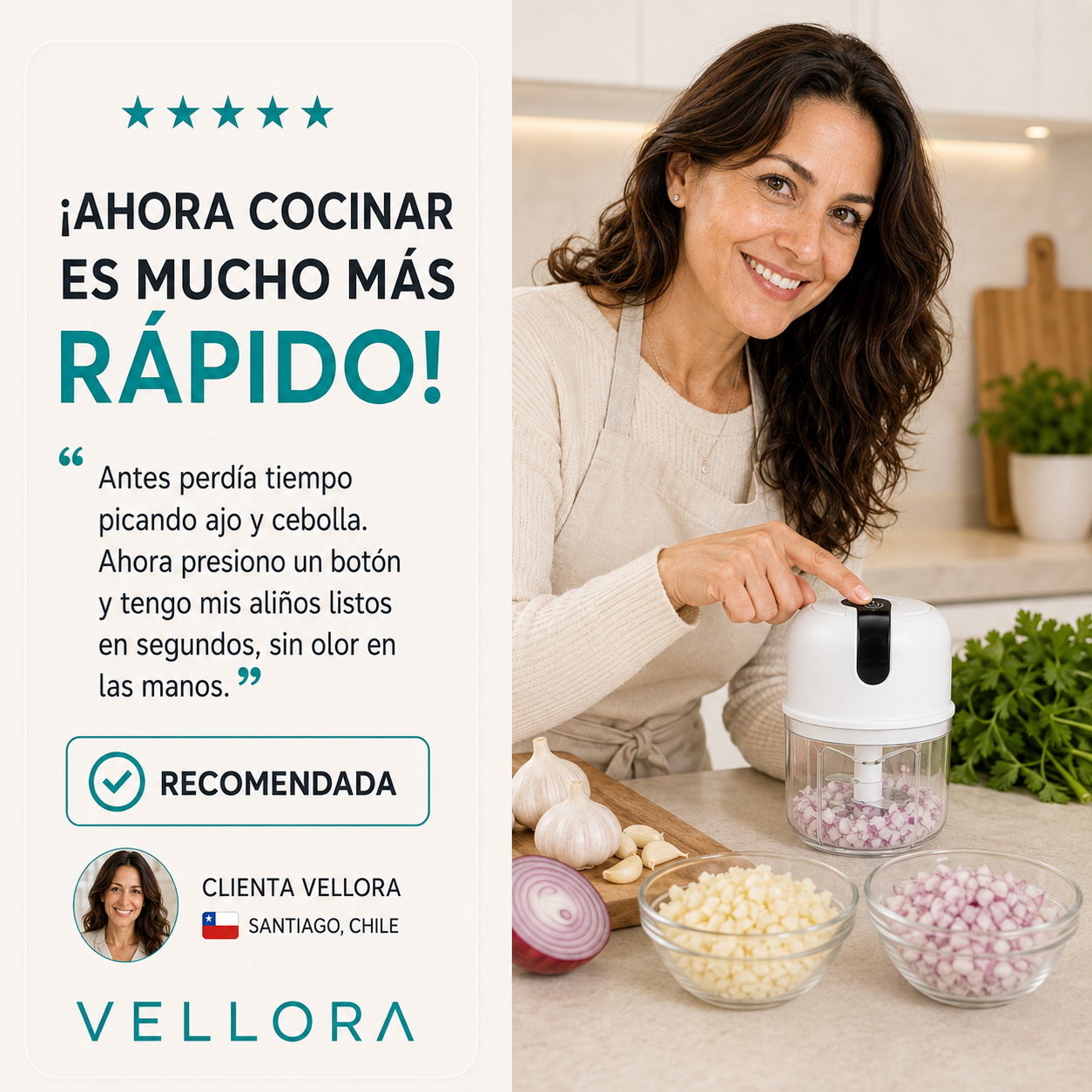 ¡Pica Ajo, Cebolla y Aliños en Segundos sin Olores, Lágrimas ni Esfuerzo! ⚡🧄