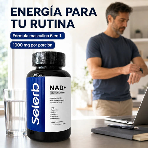 Selerb NAD+ Men’s Complex – Energía, Vitalidad y Bienestar Masculino | 60 Cápsulas