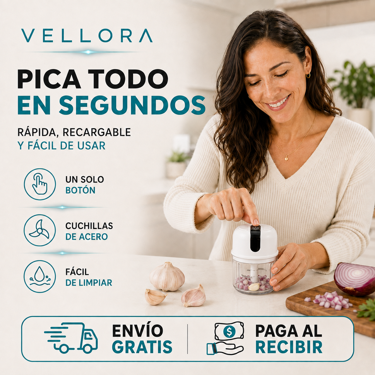 ¡Pica Ajo, Cebolla y Aliños en Segundos sin Olores, Lágrimas ni Esfuerzo! ⚡🧄