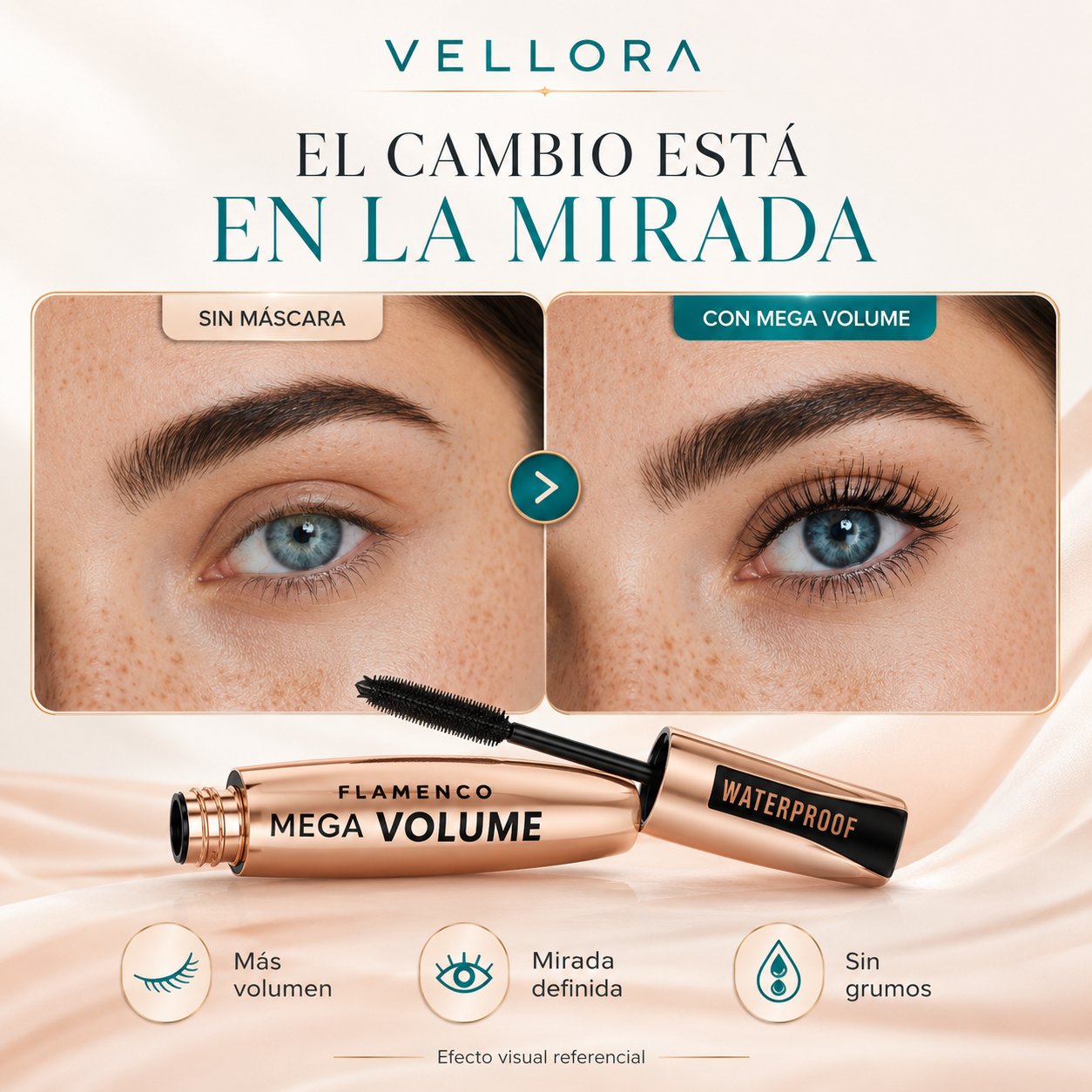 ¡Pestañas con volumen impactante desde la primera aplicación! 👁️✨+ENVIO GRATIS 🚚🏠