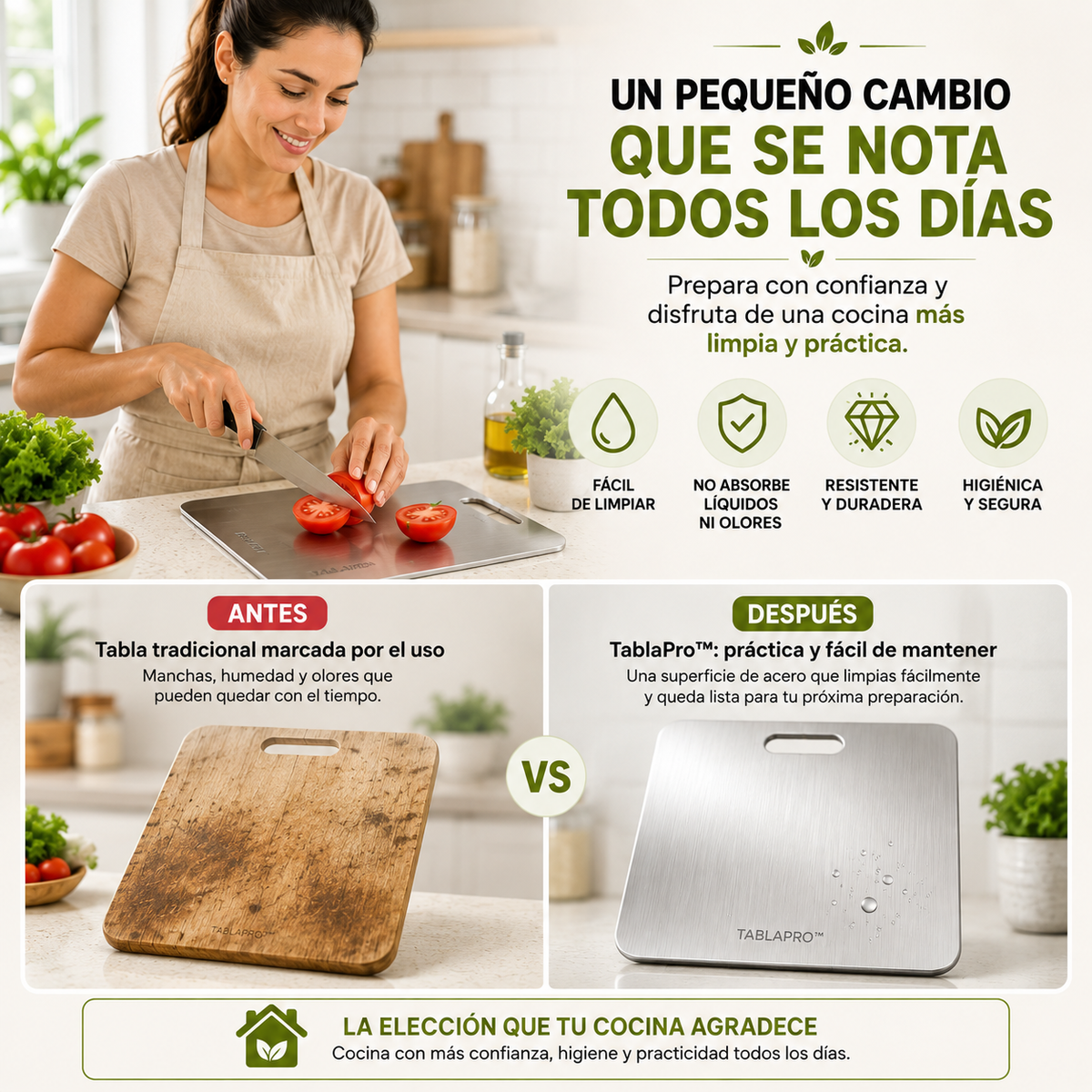 Tabla de Acero Inoxidable 3x1+ENVIO GRATIS🚚🏠