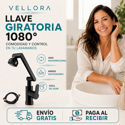 ¡Lleva el agua justo donde la necesitas con la Llave Giratoria 180°! 🚿+ENVIO GRATIS🏠🚚