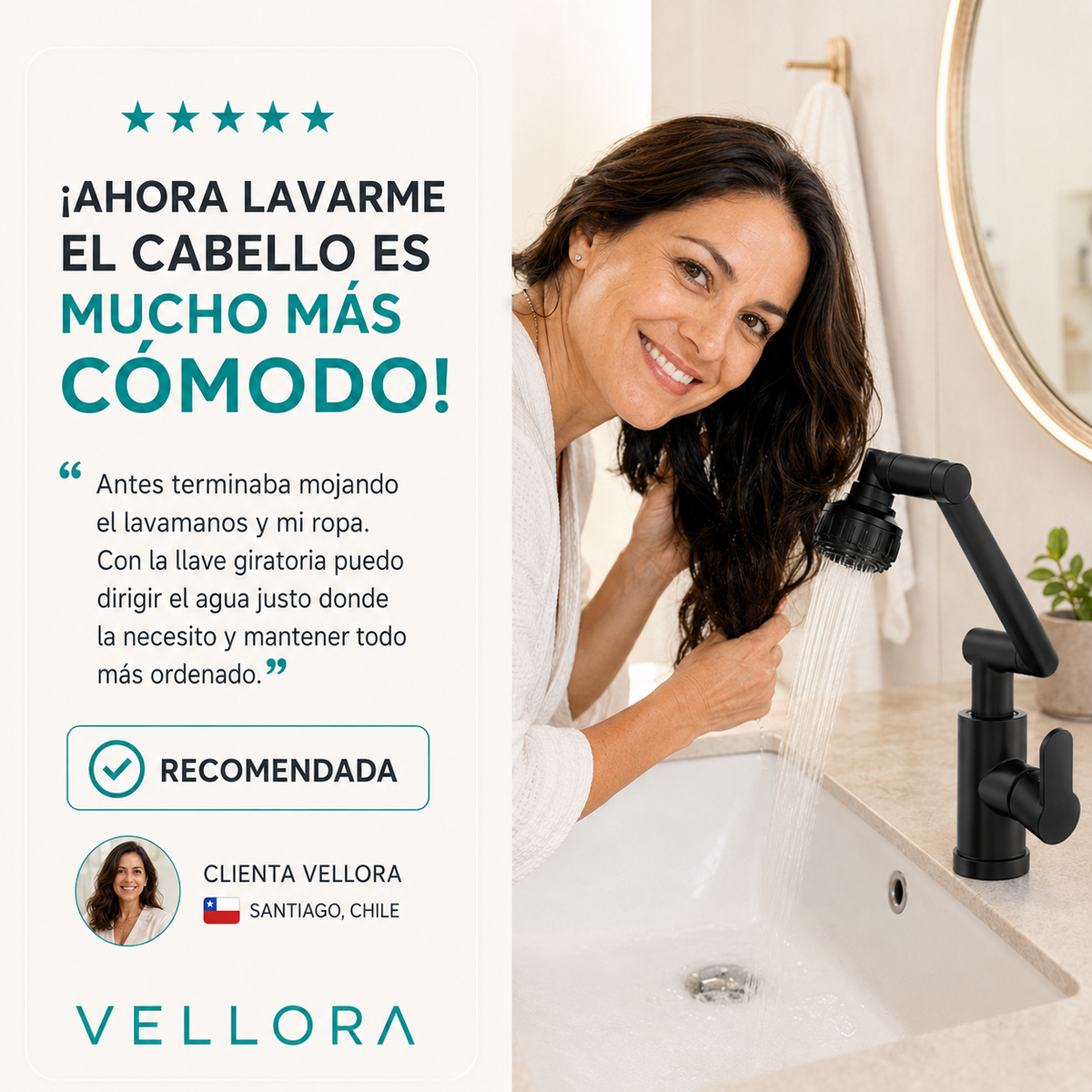 ¡Lleva el agua justo donde la necesitas con la Llave Giratoria 180°! 🚿+ENVIO GRATIS🏠🚚