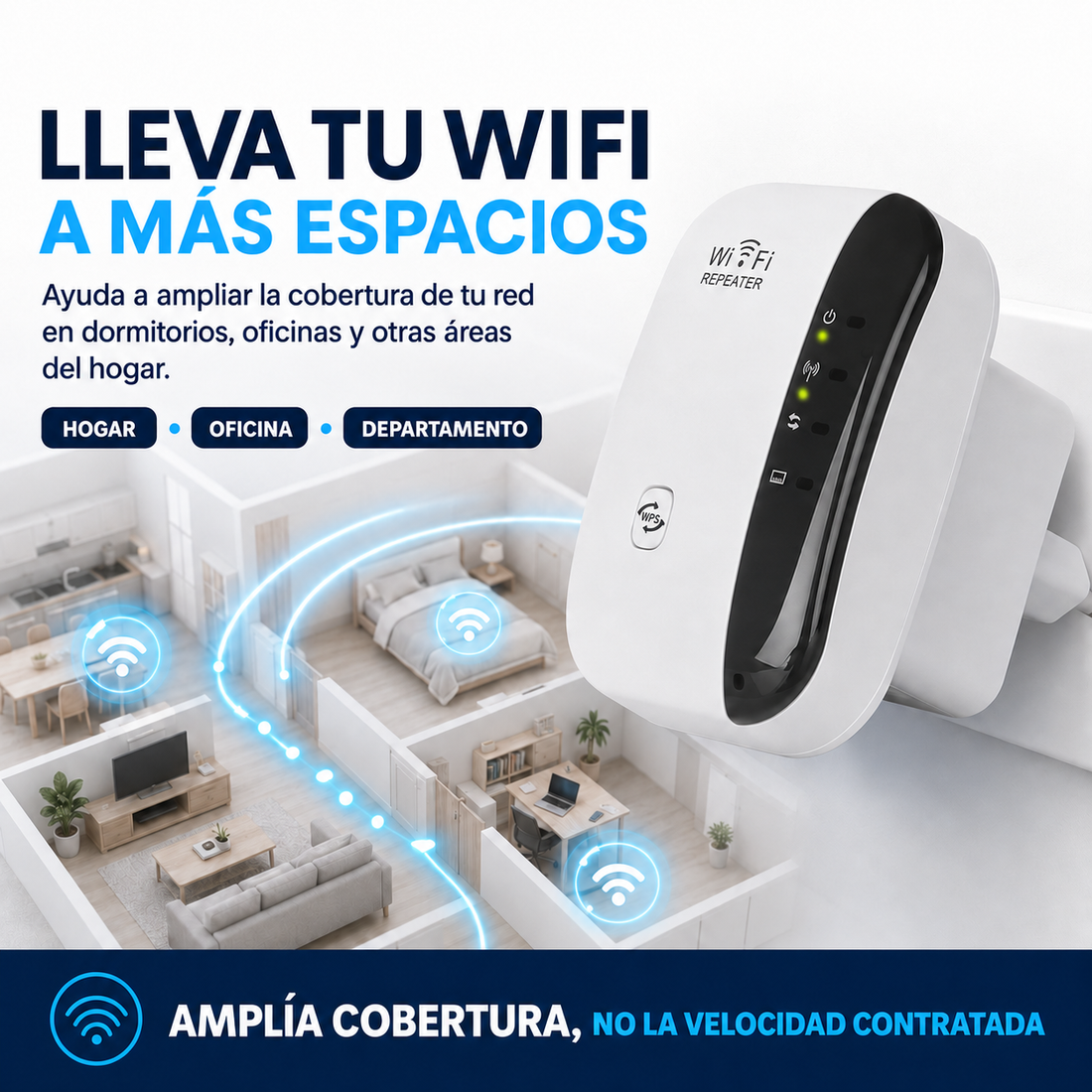 Repetidor amplificador de señal WiFi